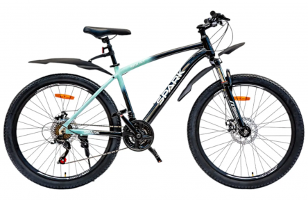 Велосипед SPARK MOUNT 26" ал17" ам лок-аут диск чорним зі світло-блакитним