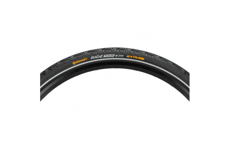 Покришка Continental RIDE Tour Reflex, 28", 700 x 35C, 28 x 1 3/8 x 1 5/8, 37-622, Wire, ExtraPuncture Belt, 690гр., чорна