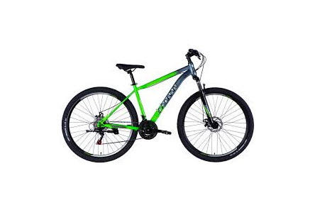Велосипед AL 24" SPACE LYRA DD FR рама-11" серебристо-зеленый 2026