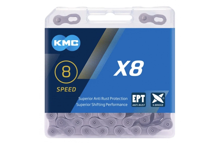 Цепь KMC X8 EPT (EcoProTeq) 1/2х3/32х116L ЕРТ 8 ск.