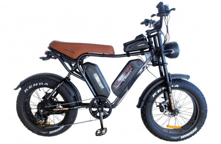 Электрофетбайк Corso Vulcan 20" L-89127 (1200Вт 2 аккумулятора 2х48В 18Ач) 20" черно-коричневый