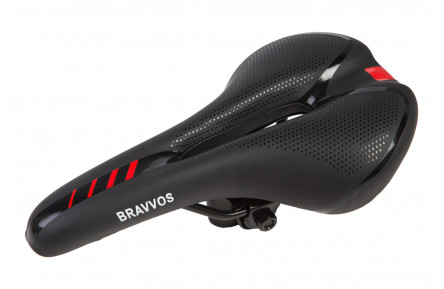 Сідло МТВ з відвіром 280*150 YF-1060 (чорно-червоний)