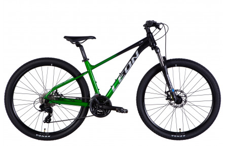 Велосипед AL 27,5" Leon XC 105 DD CS рама-16" чорний з зеленим 2025