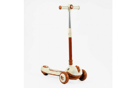 Самокат триколісний "Skyper" SJ-02074 колеса PU 125х40мм зі світлом, УКР. МУЗИКА та підсвічування платформи, кермо складне