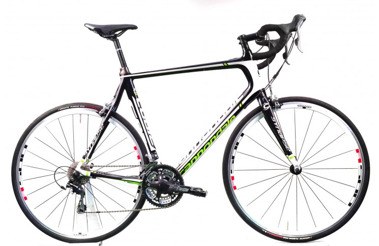 Шосейний велосипед Cannondale Synapse 28" XL чорно-білий із зеленим Б/В