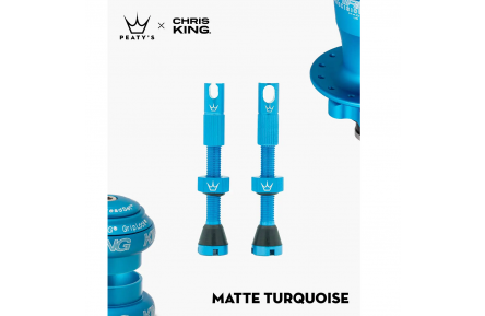 Ниппели Peaty's x Chris King Tubeless Valves, 42mm, Turquoise