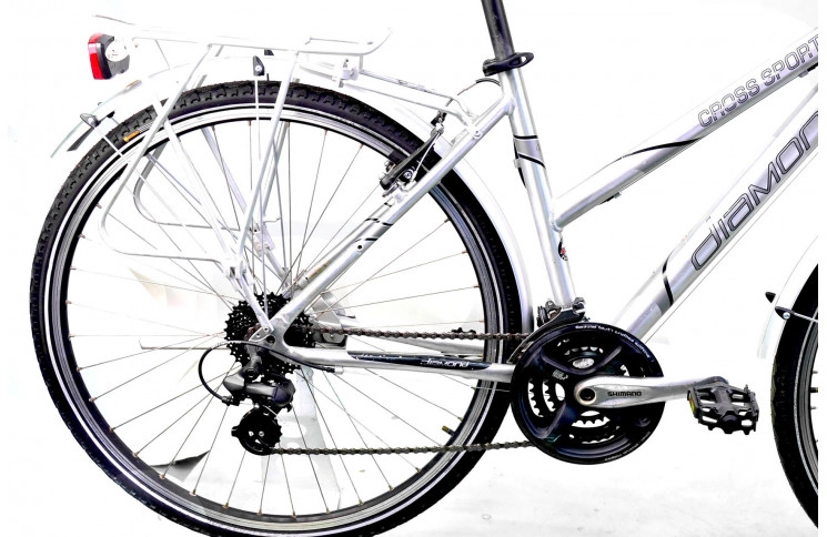 Гібридний велосипед Diamond Cross Sport 28" M сріблястий Б/В