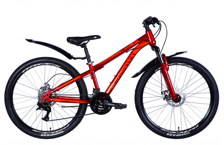 Велосипед уцінений сталь 26 Discovery TREK AM DD 13" червоний з крилом Pl 2024