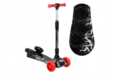 Самокат "Best Scooter" MAXI" 80542 з парогенератором МУЗИКА, ДИМ, ТУРБІНИ, пластмасовий, колеса PU 120х40мм, складне алюмінієве кермо