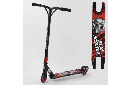 Самокат трюковий 30903 Best Scooter (4) ЧЕРВОНИЙ, алюмінієвий диск і дека, колеса PU, d = 10 см, в коробці