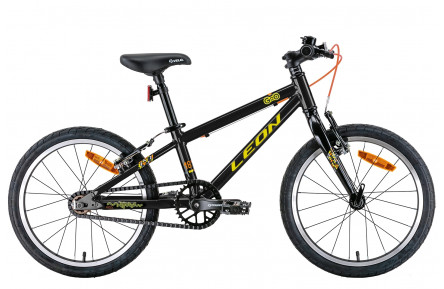 Велосипед 18" Leon GO Vbr 2022 (чорний з жовтим)