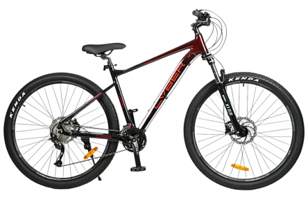 Велосипед Corso Cyber CB-60746 19", чорно-червоний, обладнання Shimano Alivio 27 швидкостей, вилка Suntour гідравлічна