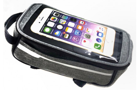 Сумка на верхню трубу рами Green Cycle Clarity, 21х9х10см, із відділенням для телефону 15,8х9см, чорний