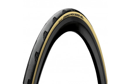 Покрышка бескамерная Continental Grand Prix 5000 AllSeason 28" | 700 x 35C черная/кремовая складная skin