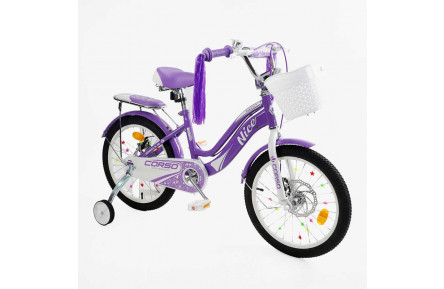 Велосипед 2-х колісний 18" "Corso Nice" NC-18100 сталь, дод. колеса,