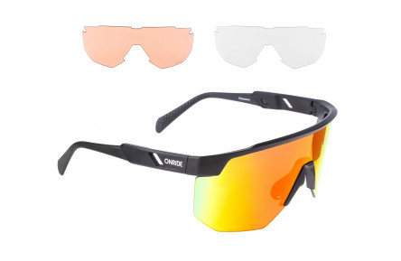 Окуляри Onride Obsession матово-чорні з лінзами димчасті Revo Red (17%); orange (51%); прозорі (100%