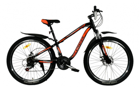 Велосипед 26" Cross Rider, 13", черно-оранжевый