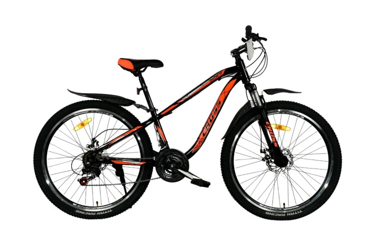 Велосипед 26" Cross Rider, 13", чорно-помаранчовий