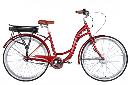 Велосипед з електроприводом 28" ST Dorozhnik eAQUAMARINE BH рама-19" 36B 12.5А*г 500Вт бордовий YS 2476 2026