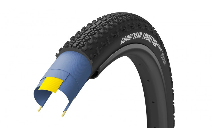 Покрышка 700x35 (35-622) GoodYear CONNECTOR tubeless complete, folding, black, 120tpi