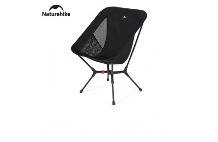 Стілець складаний ультралегкий Naturehike CNK2550JJ013 Yamami YL01, розмір М, алюміній, чорний