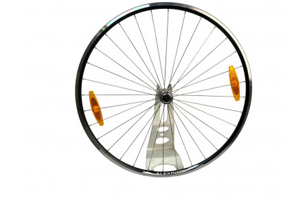 Колесо переднее 28, ободной тормоз, обод ALEXRIMS R450, втулка MERIDA