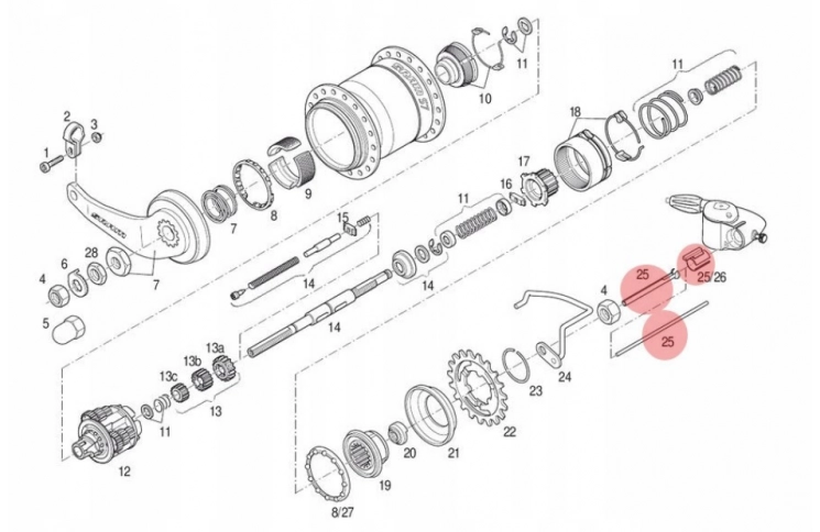 Комплект для установки SRAM S7/P5 (Sachs)