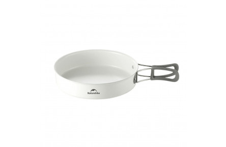 Сковорідка зі складаною ручкою Naturehike CNK2450CF013, 17,5 см, алюміній, біла