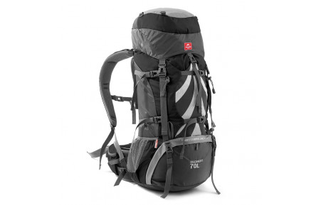 Рюкзак туристичний Naturehike NH70B070-B, 70 л + 5 л, чорний