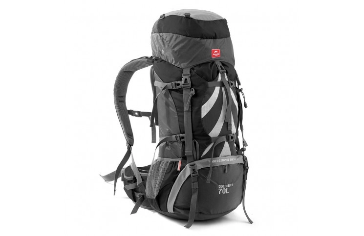 Рюкзак туристичний Naturehike NH70B070-B, 70 л + 5 л, чорний