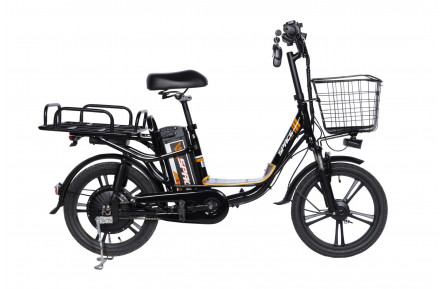 Велосипед з електроприводом 18" AL SPACE eELDORADO (new) DD FR рама-15" 48 B 15 А*г 1000 Вт чорно-помаранчевий 2026