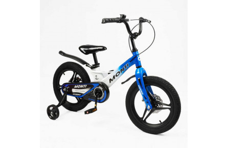 Велосипед 16" дюймів 2-х колісний Corso «Monti» MT-16316 (1) МАГНІЄВА РАМА, ЛИТІ ДИСКИ, ДИСКОВІ ГАЛЬМА, зібран на 75