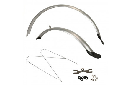 Крила 28" Пластик PVC28 срiблястий зі стійкою 400мм