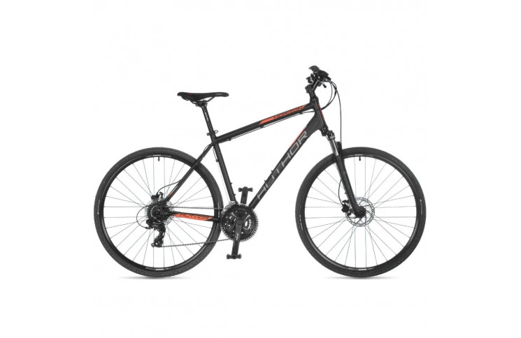 Велосипед 28" Author Horizon 2021, 20", черный (неоново оранжевый)