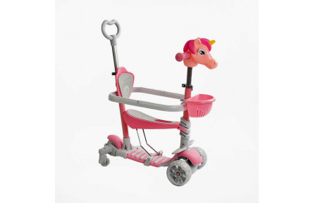 Самокат 5в1 P-63700 Best Scooter, с ДОП. КОЛЕСАМИ