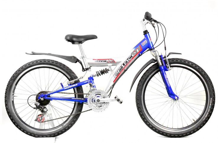 Гірський велосипед Prince Razon Alu 26" XS сріблясто-синій Б/В