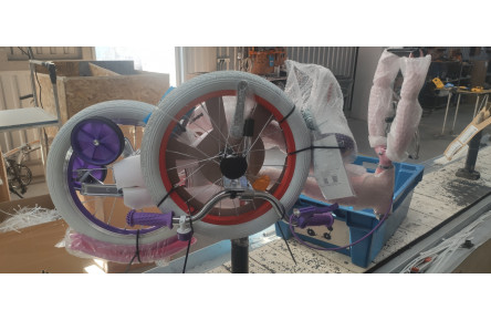 Велосипед уцененный AL 16" Formula CREAM BH рама-8,5" сиреневый 2024 крылья, колокольчик, корзина