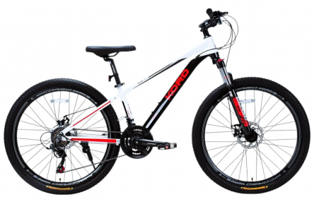 Велоcипед Corso Kord 26" KD-26619 чорно-білий, обладнання Shimano 21 швидкість