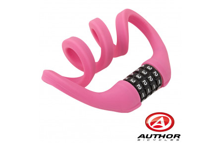 Замок Author ACL-79 Memory SILICONE, d.12x600 мм, кодовий, колір: рожевий