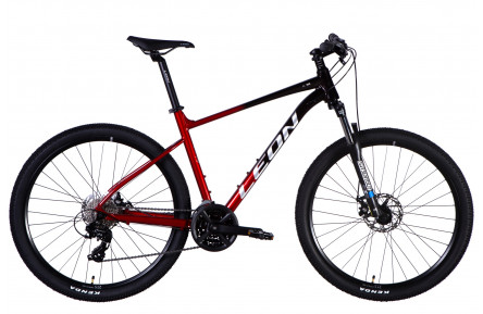 Велосипед AL 27,5" Leon XC 105 DD CS рама-19" чорний з червоним 2025