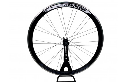 Колесо переднее 28, ободы AlexRims jalco super aero 38, 622x17 FV, втулка Merida, V-Brake Под эксцентрик 24 спицы (нержавейка) Черные
