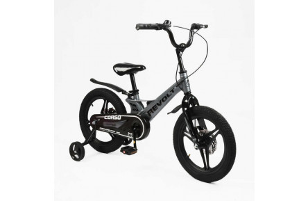 Велосипед 16" дюймів 2-х колісний Corso «Revolt» RV-16445 (1) МАГНІЄВА РАМА, ЛИТІ ДИСКИ, ДИСКОВІ ГАЛЬМА, зібран на 75