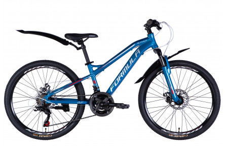 Велосипед AL 24" Formula BLACKWOOD 1.0 DD FR рама-12,5" синьо-сріблястий 2025
