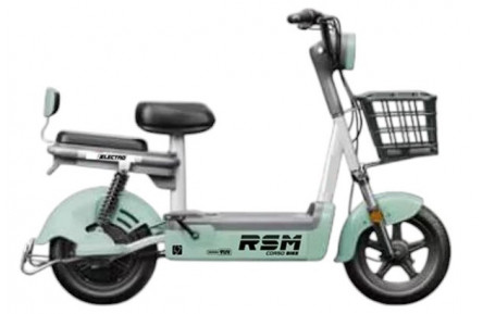 Електричний мопед Corso RSM RS-60093 14" (500W 48V/20Ah) біло-фісташковий