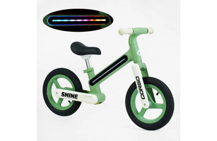 Велобіг нейлоновий Corso Shine JT-10078 12" зелений зі світлом