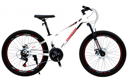 Велосипед Спортивний Corso 24" дюймів «PHANTOM» PH-69327 (1) рама сталева 11’’, обладнання SunRun 21 швидкість, зібран на 75