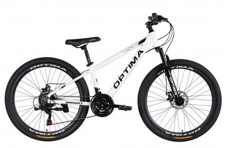Велосипед AL 26" Optima BANDIT DD FR рама-13" бiлий з чорним 2026 (в мішку)