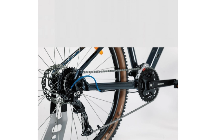 Велосипед KTM Chicago 271 27.5" М/43 серый черно/синий 2022/2023