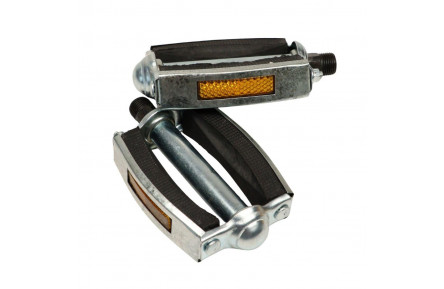 Педалі Сталь + пластик 90*70мм VLT JD-061 срiблястий з чорним насипний 14*1,25 AM (брендоване пакування)