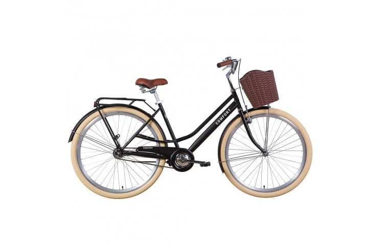 Велосипед міський 28" Dorozhnik Comfort Female 2021, 19.5”, чорний